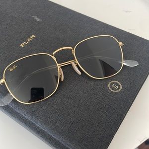 Ray Ban FRANK Sunglasses (Polished Gold/Blue)